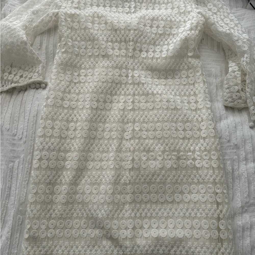 Detailed White Dress. - Picture 2 of 6